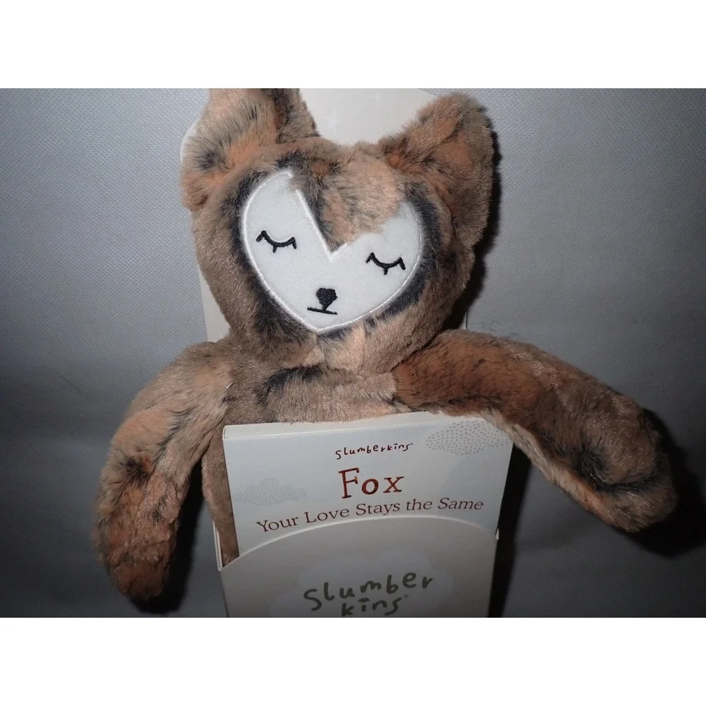 Slumberkins Woodland Fox Kin Plush Stuffed Animal Book Set Family Change 14